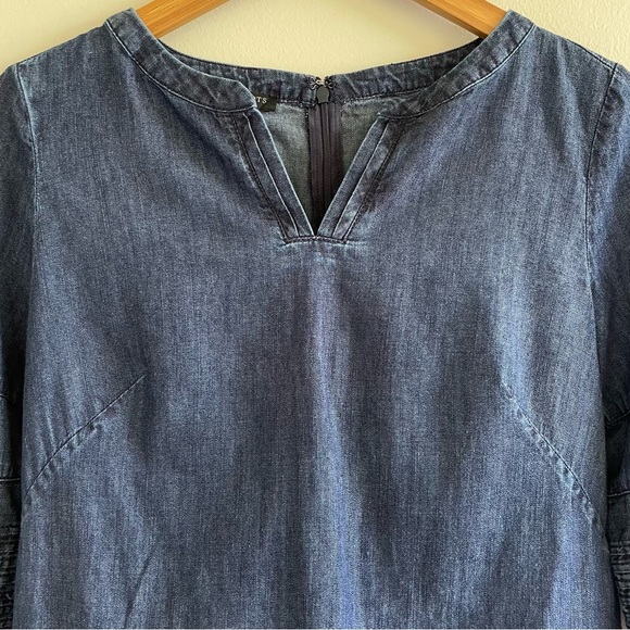 Talbots Women's Denim Dress 3/4 Length Sleeves Size 2P - Picture 6 of 11
